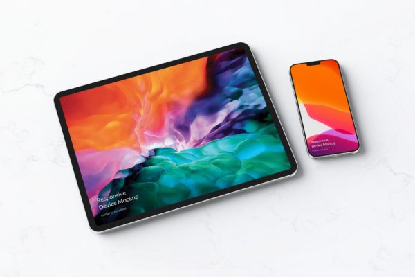 响应式设备UI界面设计效果图样机v5 Responsive Device Mockup 5.0
