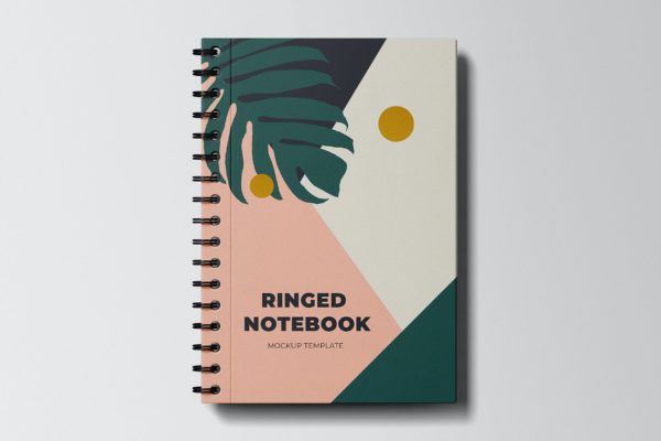 活页笔记本外观设计图样机模板 Ringed Notebook Mockup Template
