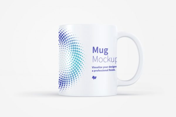 标准马克杯陶瓷杯外观设计前视图样机v08 Mug Mockup 08