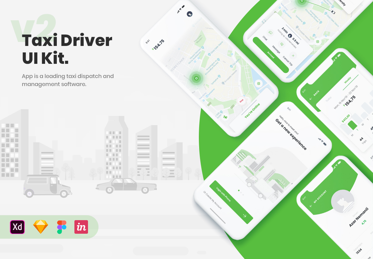 Taxi Driver App UI Kit