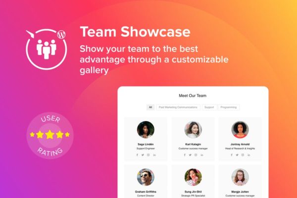 工作室/企业核心团队成员展示WordPress插件 WordPress Team Showcase Plugin