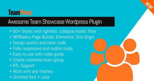 WordPress网站团队展示插件 Awesome Team Showcase WordPress plugin – TeamPress