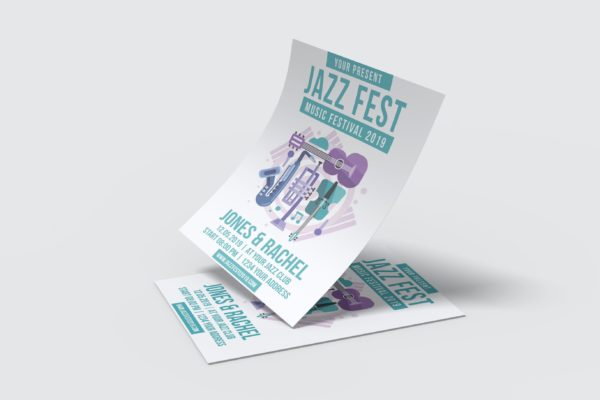 音乐宣传单效果图展示样机模板v3 Flyer Mockup V3