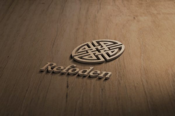 3D立体效果实木Logo商标设计图样机 3D Wooden Logo Mockup