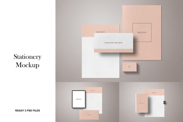 企业品牌VI设计办公文具预览效果图样机v1 Stationery / Branding Mockup Vol. 1