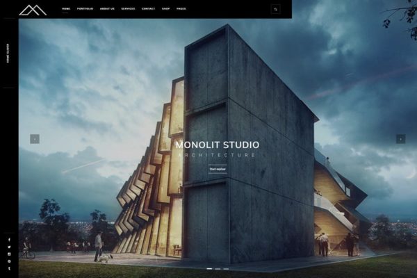 建筑/家具设计/摄影适用WordPress主题模板 Monolit – Responsive Architecture WordPress Theme