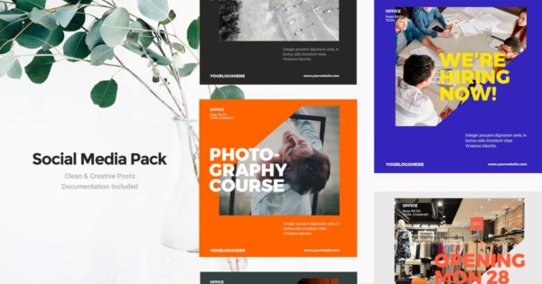5款社交媒体促销Banner横幅广告设计模板v37 Social Media Banners – Vol37