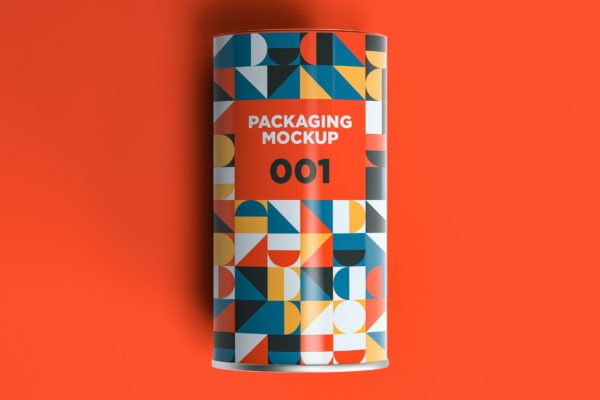 圆形罐子图案/包装设计样机模板 Packaging Mockup 001
