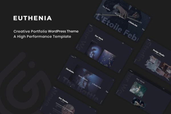 创意作品/产品展示网站WordPress主题 Euthenia – Creative Portfolio WordPress Theme