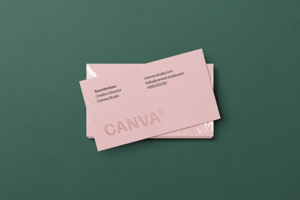 企业名片叠放效果图样机模板 Stacked Business Card Mockup