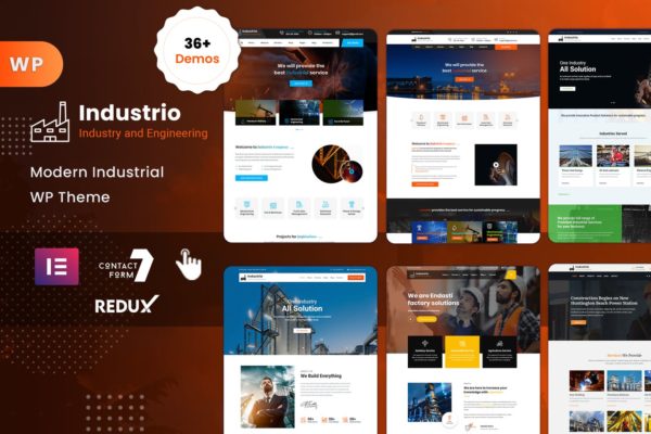 工业生产＆工厂官网建设WordPress企业主题 Industrial – Industry & Factory WordPress