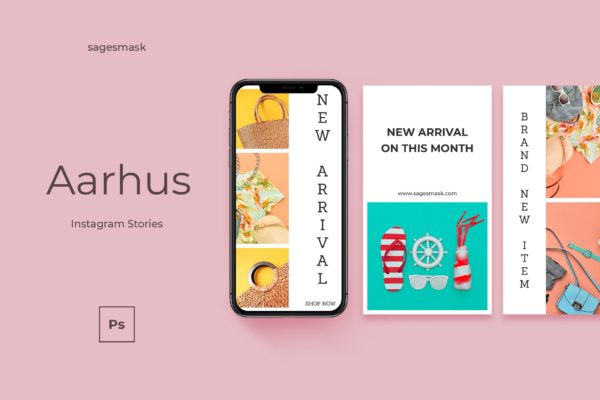 设计师品牌社交推广Instagram故事模板 Aarhus Instagram Stories