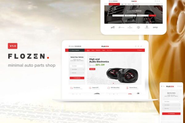 WooCommerce创新电子商务WordPress主题 Flozen – WooCommerce AJAX WordPress Theme