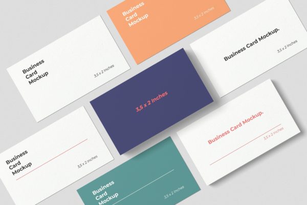 企业名片设计效果图样机模板 Business Card Mockups
