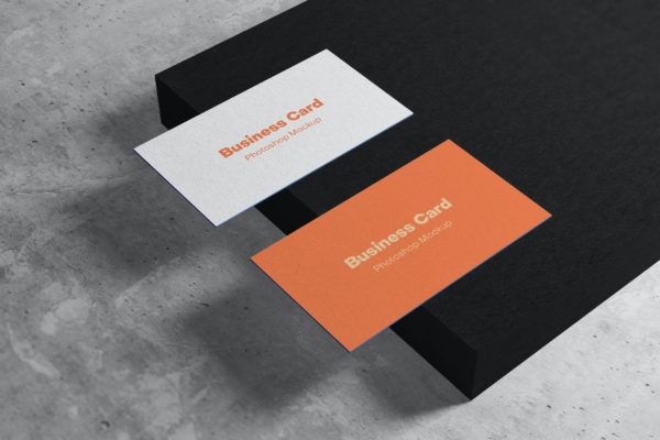 企业名片设计效果图样机psd模板 Business Card Mockup
