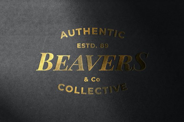 烫金Logo设计印刷效果图样机模板 Gold Stamping Logo Mockup