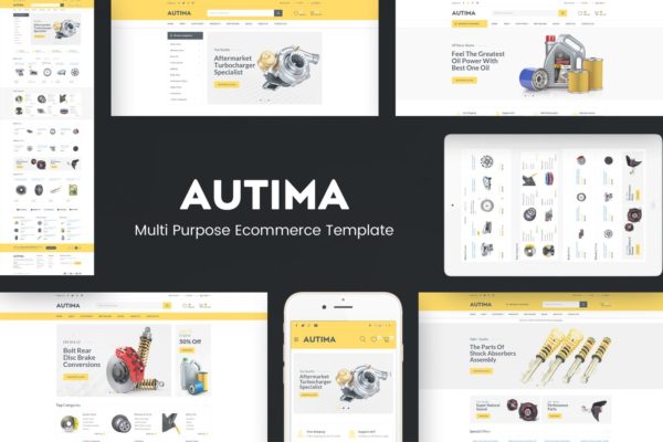 汽配零件网上商城WordPress电商主题模板 Autima – Car Accessories Theme for WordPress