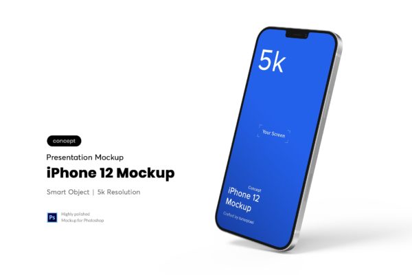 iPhone 12概念手机样机模板 iPhone Mockup 6.0 (Concept)