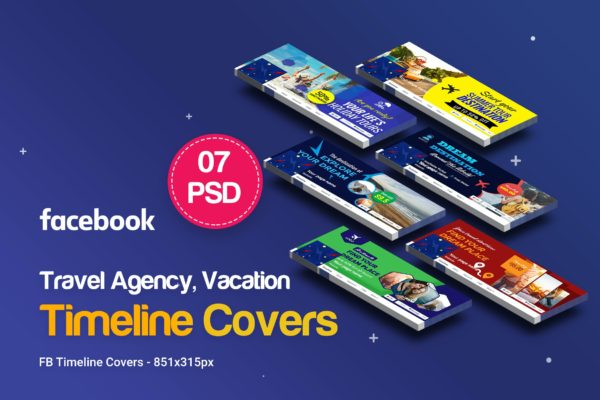 Facebook时间轴主页旅行主题封面设计模板 Travel Facebook Timeline Covers