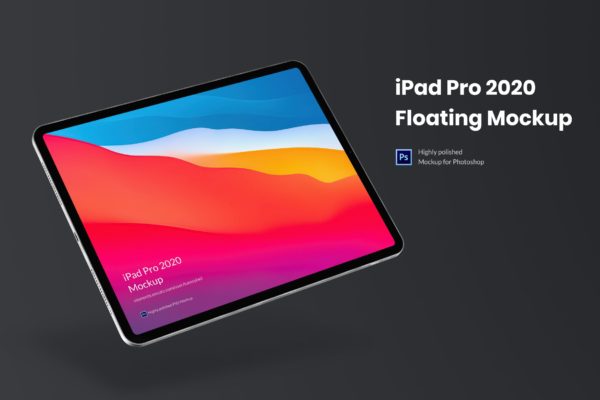 浮动版本iPad Pro 2020样机模板V.3 Flying iPad Pro Mockup 3.0