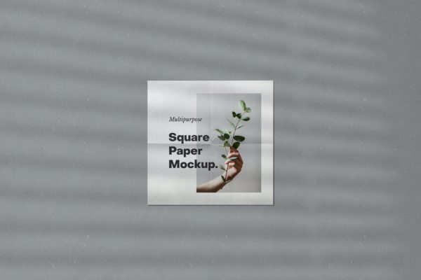 多用途方形纸张展示效果图样机 Multipurpose Square Paper Mockup