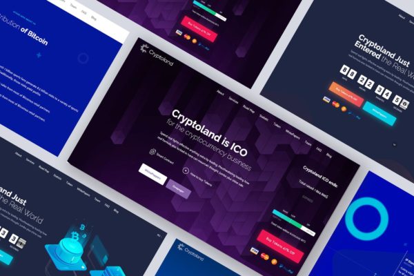 ICO加密货币主题网站WordPress主题模板 Cryptoland – Crypto Currency ICO WordPress Theme