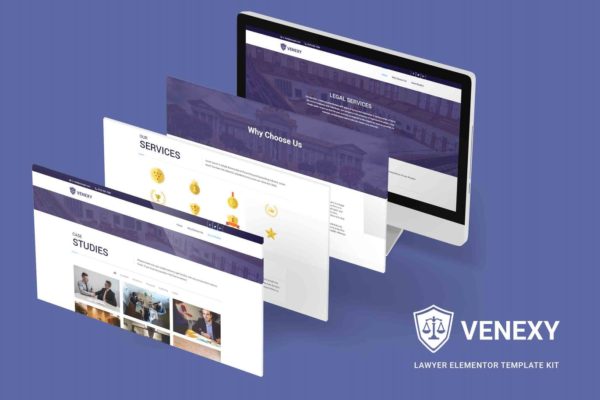 律师事务所/律师门户网站WP主题模板[for Elementor] Venexy – Lawyer Elementor Kit