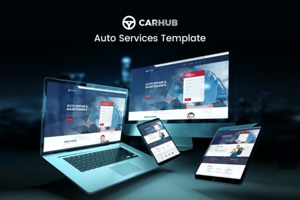 专业汽车维修保养服务企业网站WordPress主题模板[For Elementor] Carhub – Auto Services Template Kit