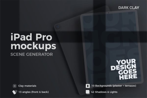 iPad Pro实体样机展示场景生成器 iPad Pro Mockups – Scene Generator