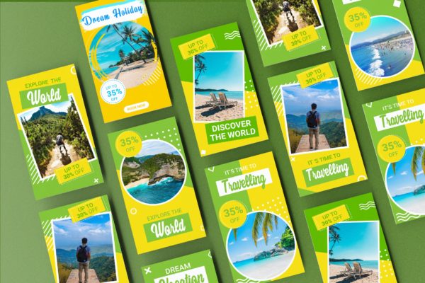 旅游路线定制预约Instagram社交广告模板 Booking Travel Instagram Stories Template