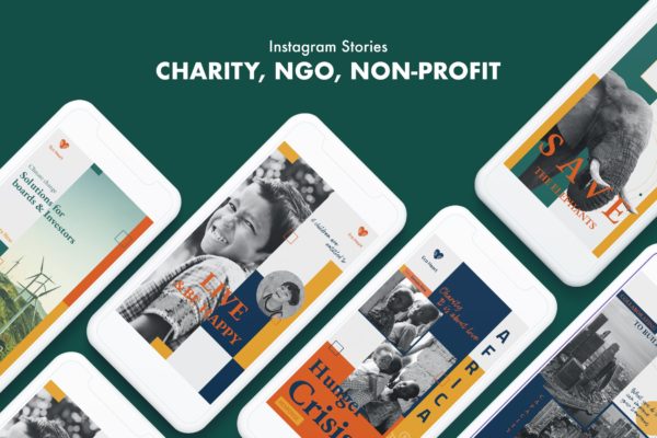 非盈利慈善组织Instagram活动宣传故事贴图模板 Charity, NGO, Non-Profit Instagram Stories