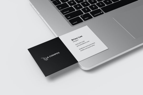 极简设计风格企业名片设计效果图样机模板v1 Minimalist Business Card Mockup V1