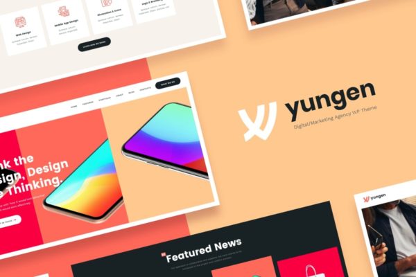 企业网站建设适用的专业WordPress主题模板 Yungen