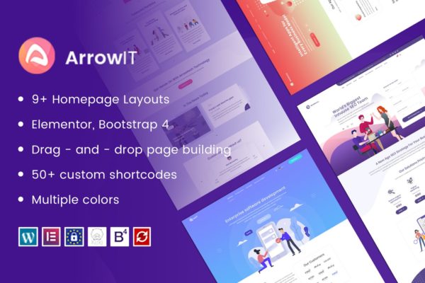 IT技术/数字产品适用WordPress主题模板 ArrowIT – Technology, Digital WordPress Theme