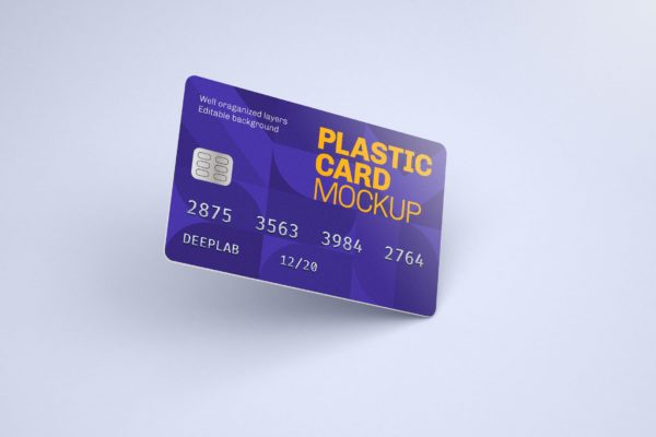 塑料材质信用卡/储蓄卡设计样机模板 Plastic Card Mockup | Credit Card