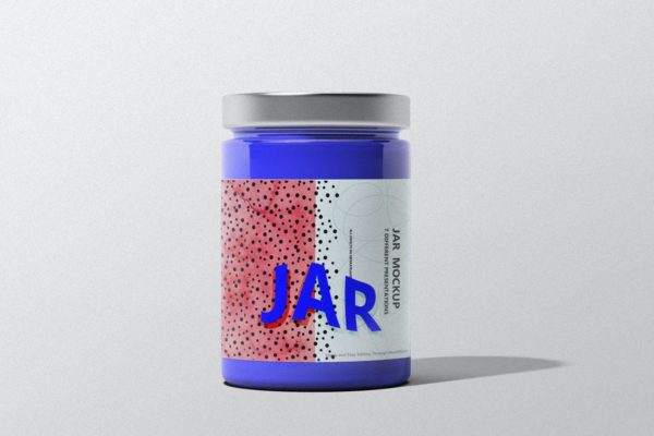 酱料/果酱玻璃罐包装设计样机模板集 Jar Mock-up