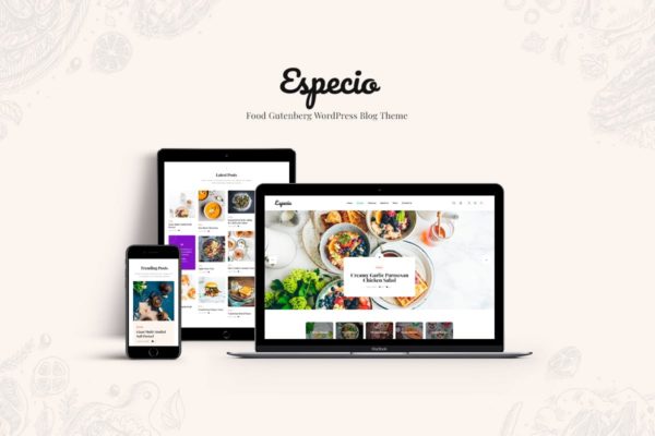 美食/餐厅网站建设适用的WordPress主题模板 Especio