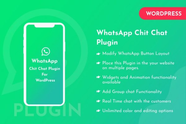 WordPress博客WhatsApp聊天插件下载 WhatsApp Chit Chat Plugin For WordPress