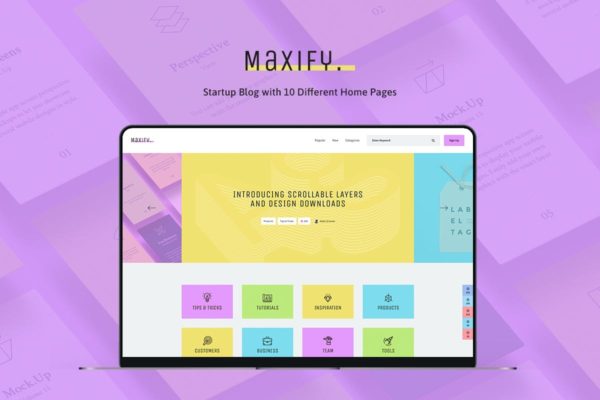 商业&创业类型博客WordPress主题模板 Maxify