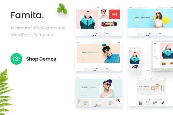 WordPress极简主义WooCommerce商城主题 Famita – Minimalist WooCommerce WordPress Theme