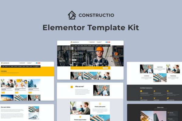 建筑基建公司网站WordPress模板[for Elementor] Constructio – Architecture & Construction Template Kit