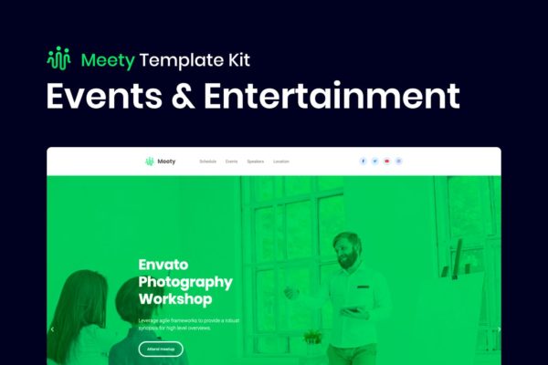 Meety – WordPress的会议和聚会模板  Meety – Conference & Meetup Template for WordPress