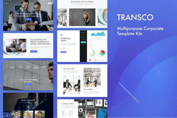 高端WordPress企业网站Elementor模板 Transco – Business Template Kit