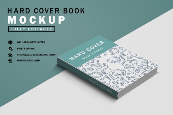 精装硬封图书封面设计图样机v1 Hard Cover Book Mockup V.1