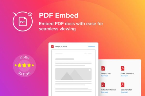 WordPress网站PDF文件预览插件 WordPress PDF Embed – Viewer Plugin