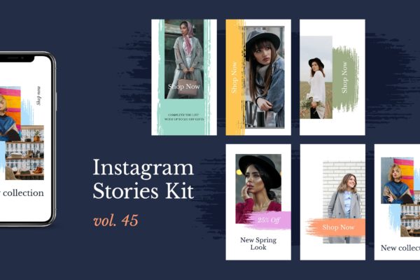 高端女装品牌宣传推广设计素材 Instagram Stories Kit (Vol.45)