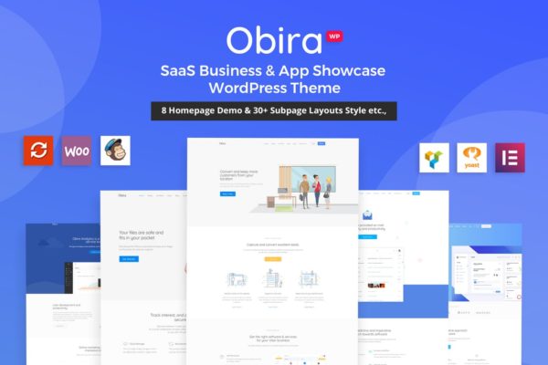 现代数字业务服务展示WordPress主题 Obira – SaaS Business & App Showcase Theme