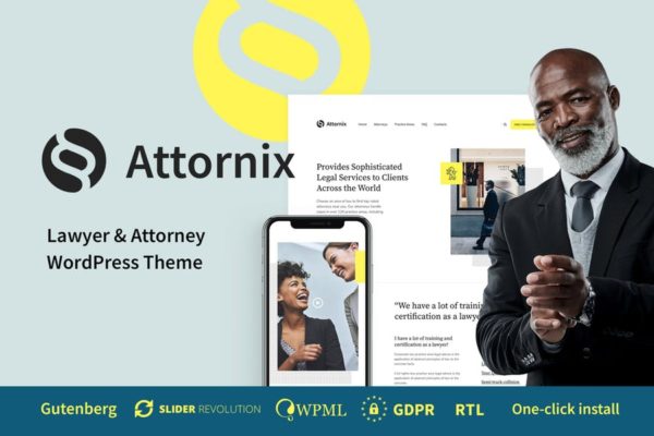 Attornix – Lawyer WordPress Theme Attornix-律师wordpress主题