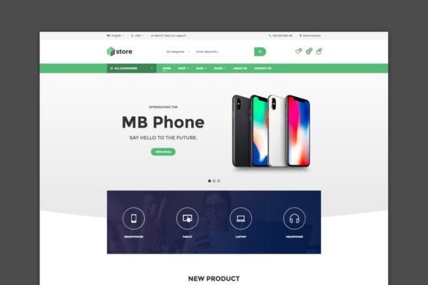 WordPress手机数码网上商城主题模板[WooCommerce] MBStore – Digital WooCommerce WordPress Theme