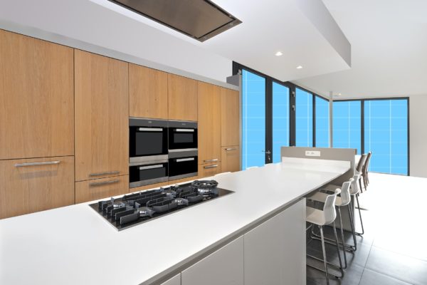 现代厨房装修设计效果图样机v01 Modern-Kitchen-01_mockup